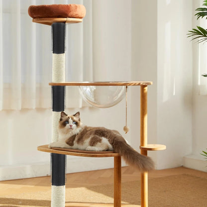 MUYG Cat Scratching Post Replacement,15.7 in M8 Tower 【Beige with Brush】
