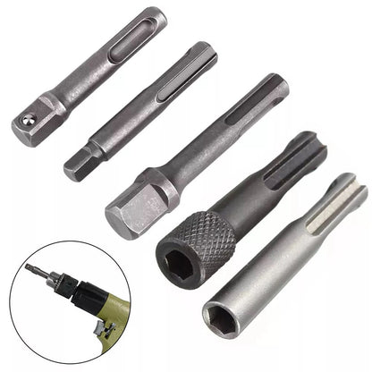 5pcs SDS Plus 1/4" 3/8" 1/2" Screwdriver Bit Hammer Drill Bit Accessories