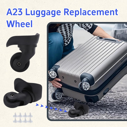 Leapiture A23 Luggage Wheels Replacement Mute Swivel Suitcase Casters 1 Black