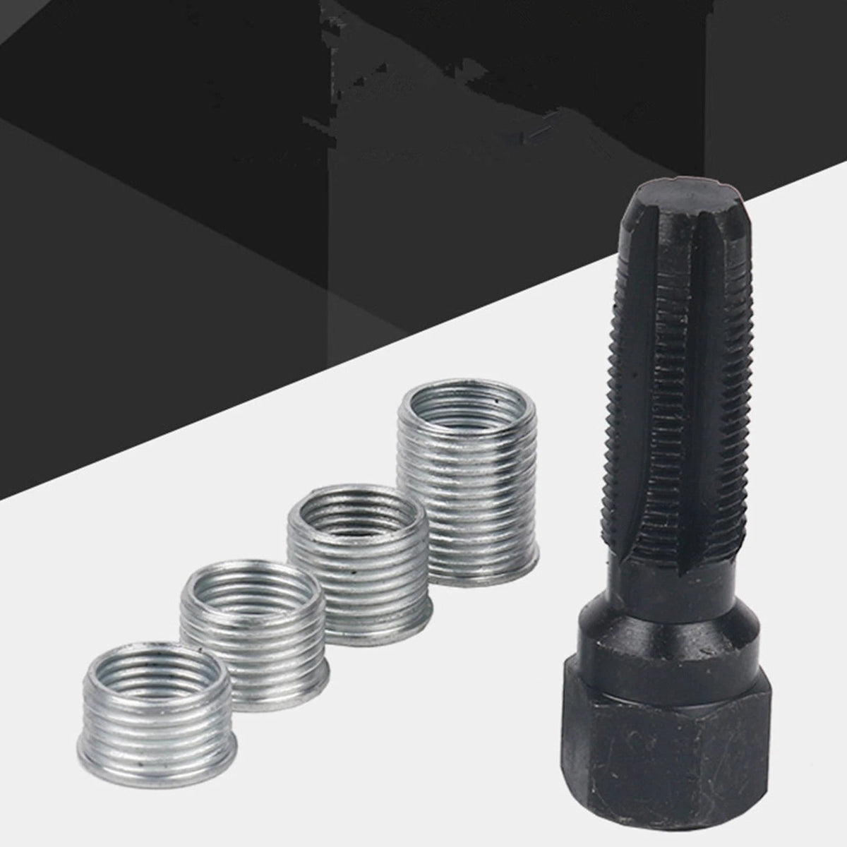 M14 x1.25 Spark Plug Rethread Thread Repair Kit Reamer Tap with 4 Inserts D
