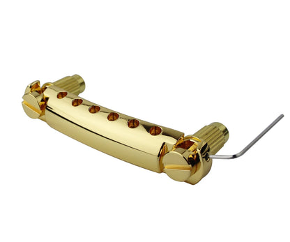 Guyker Guitar Tune-O-Matic Tailpiece Stop Bar Gold Tailpiece, GS001,