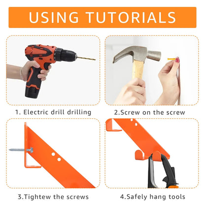 Chainsaw Hanger- Heavy-Duty Chain Saw Wall Mounted 10" x 2.8" x 3.29", orange