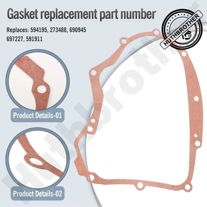 2 Pcs 594195 Crankcase Gasket & 795387 Oil Seal Accessories Compatible with...