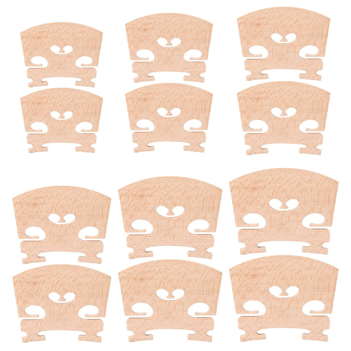Jiayouy 12 pcs Fitted Violin Maple 1/16, 1/8, 1/4, 1/2, 3/4, 4/4, brown
