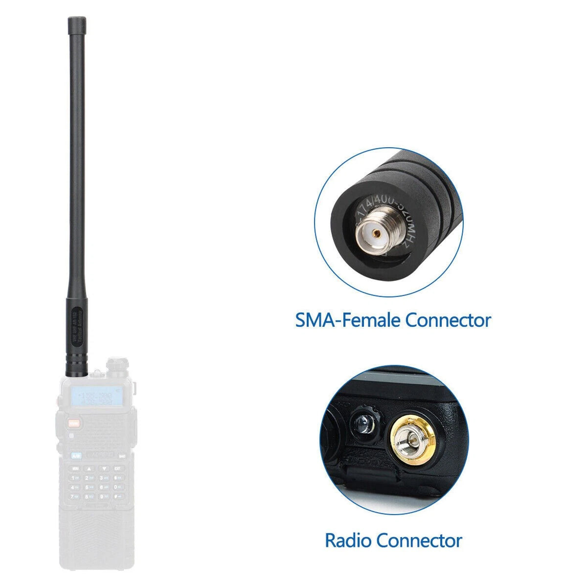 SMA-Female Tactical Antenna For BaoFeng AR-152 UV-5R Two Way Radio Accessories B