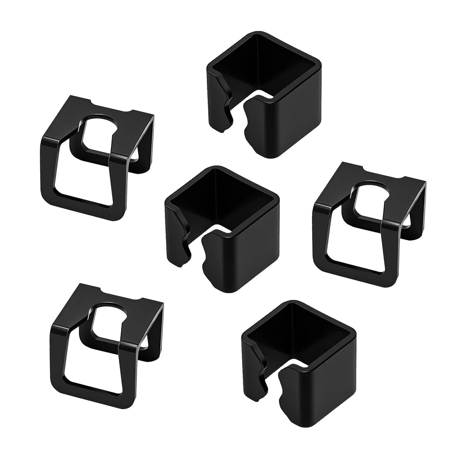 6 Pieces Jack Hoop Claw Clamp Clips, 6mm & 8mm 2T Horizontal Car Floor Black
