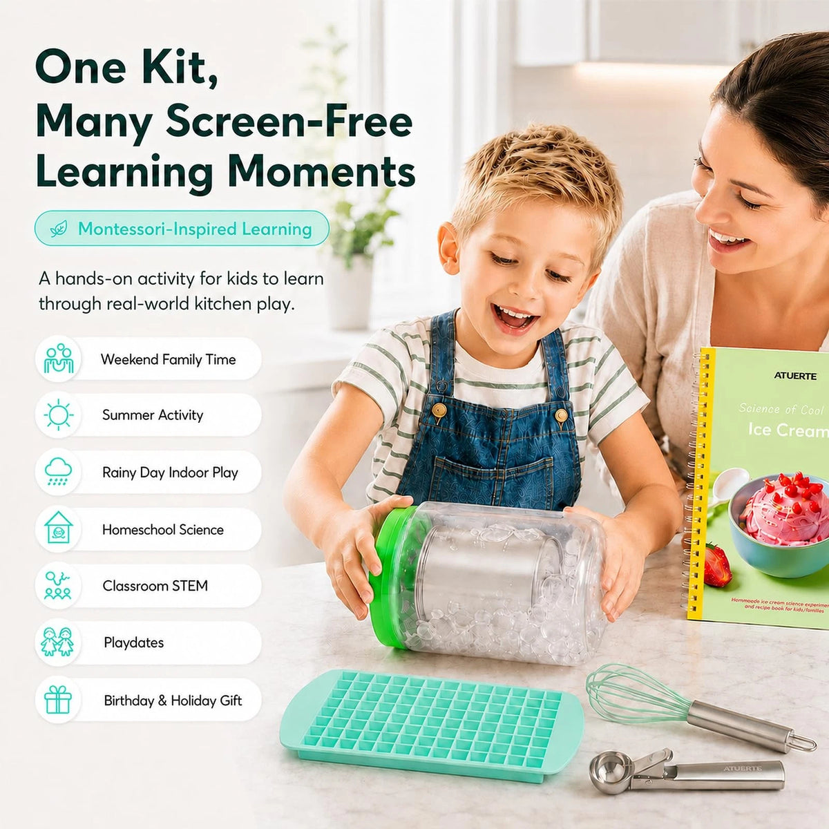 Ice Cream Science Kits for Kids, STEM Cooking Gift Kids Ages 5+ Standard