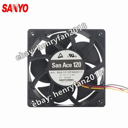 SANYO 9GA1212P4G0011 SanAce Axial Fan 12V 0.93A 120*120*25MM Cooling Fan