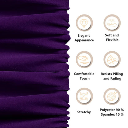 KKJIAF Dark Purple Stretch Velvet Fabric 60 Inch Wide, 1 1Yard,