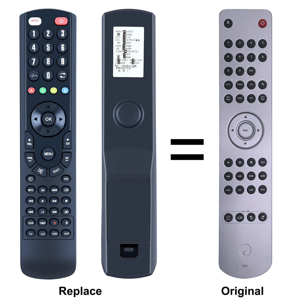 RC-540D Replacement Remote Control For Cambridge Audio Azur 540D V2