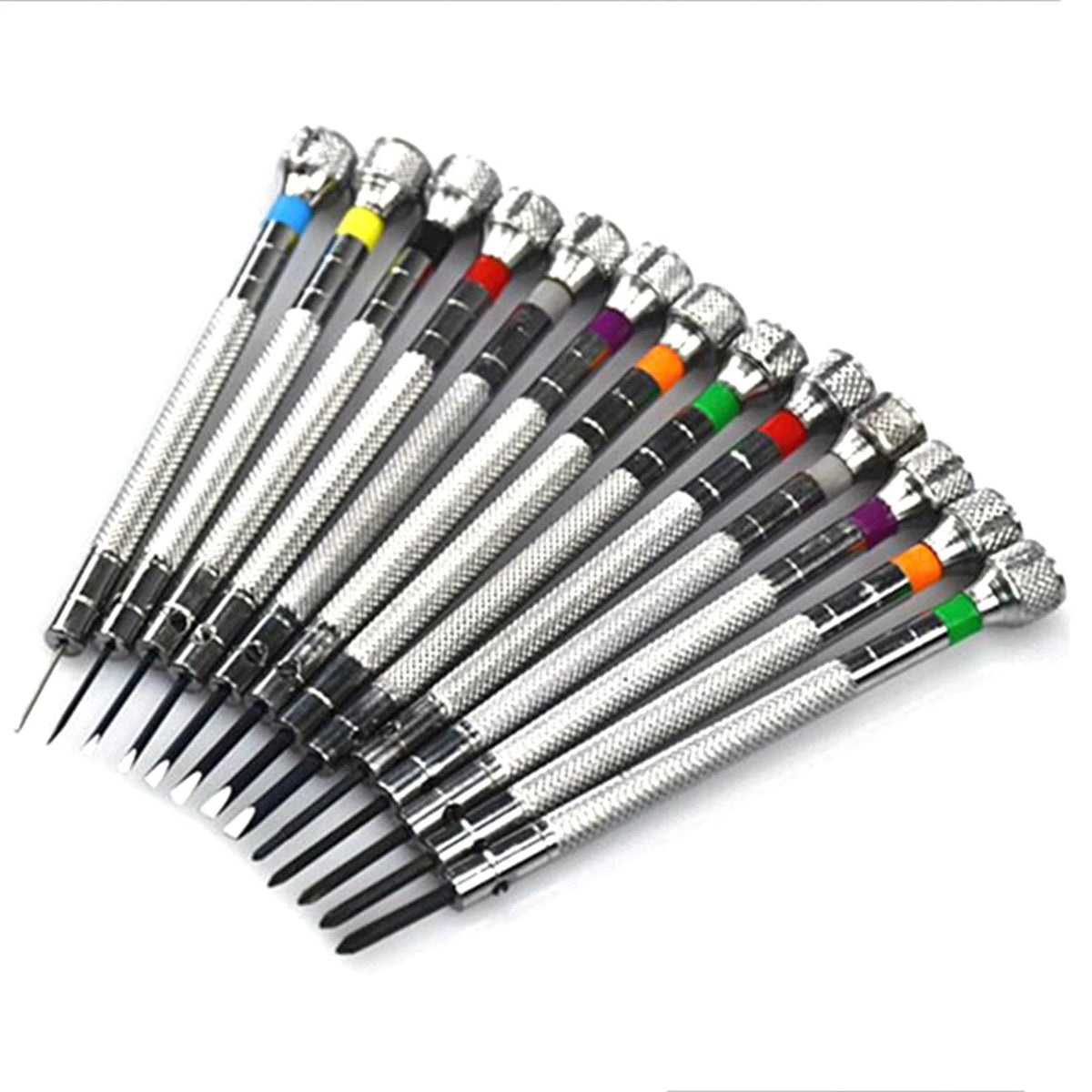 13Pack Metal 0.6-2mm Slotted 1.2-2mm Cross Screwdriver Watchmaker Repair Tool
