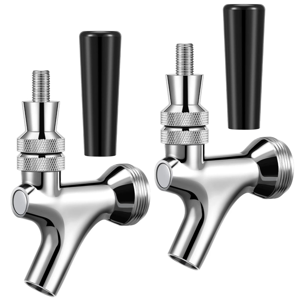Sliner 2 Pcs Stout Beer Faucet, Stainless Steel Draft Keg Tap NORMAL, Silver