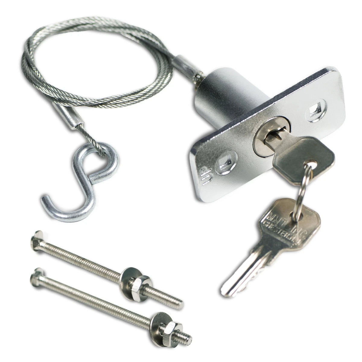 Emergency Release Lock Kit, Universal Garage Door Silver