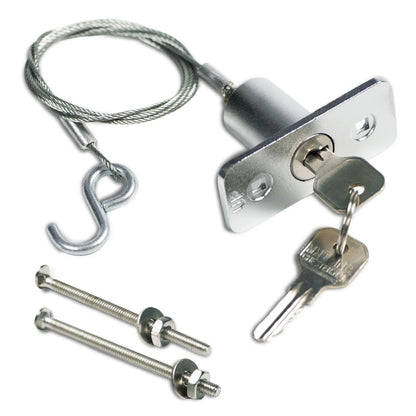 Emergency Release Lock Kit, Universal Garage Door Silver