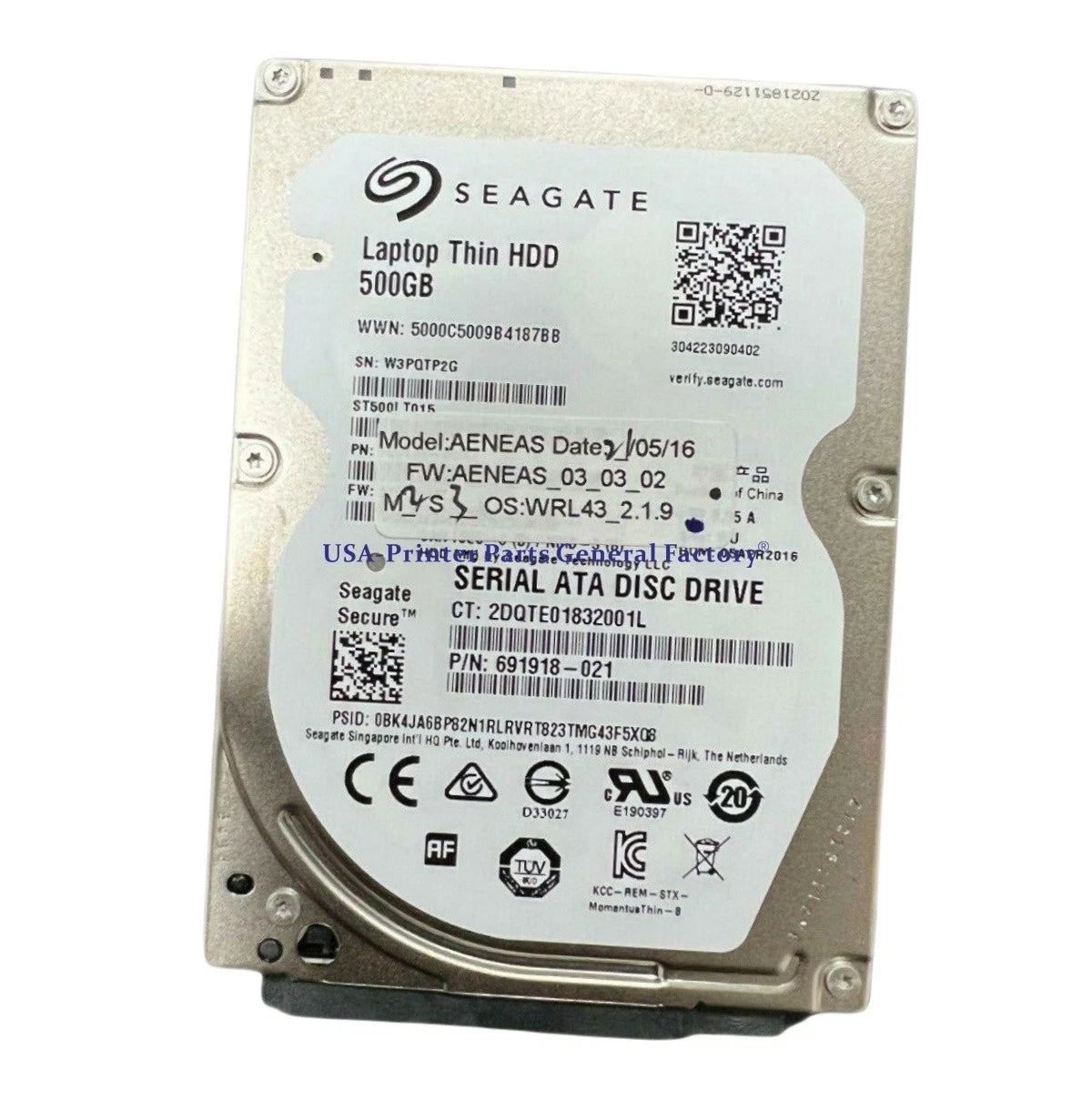 Hard Disk Drive compatible For HP Designjet T3500 MFP 500G HDD W HP FW 500G