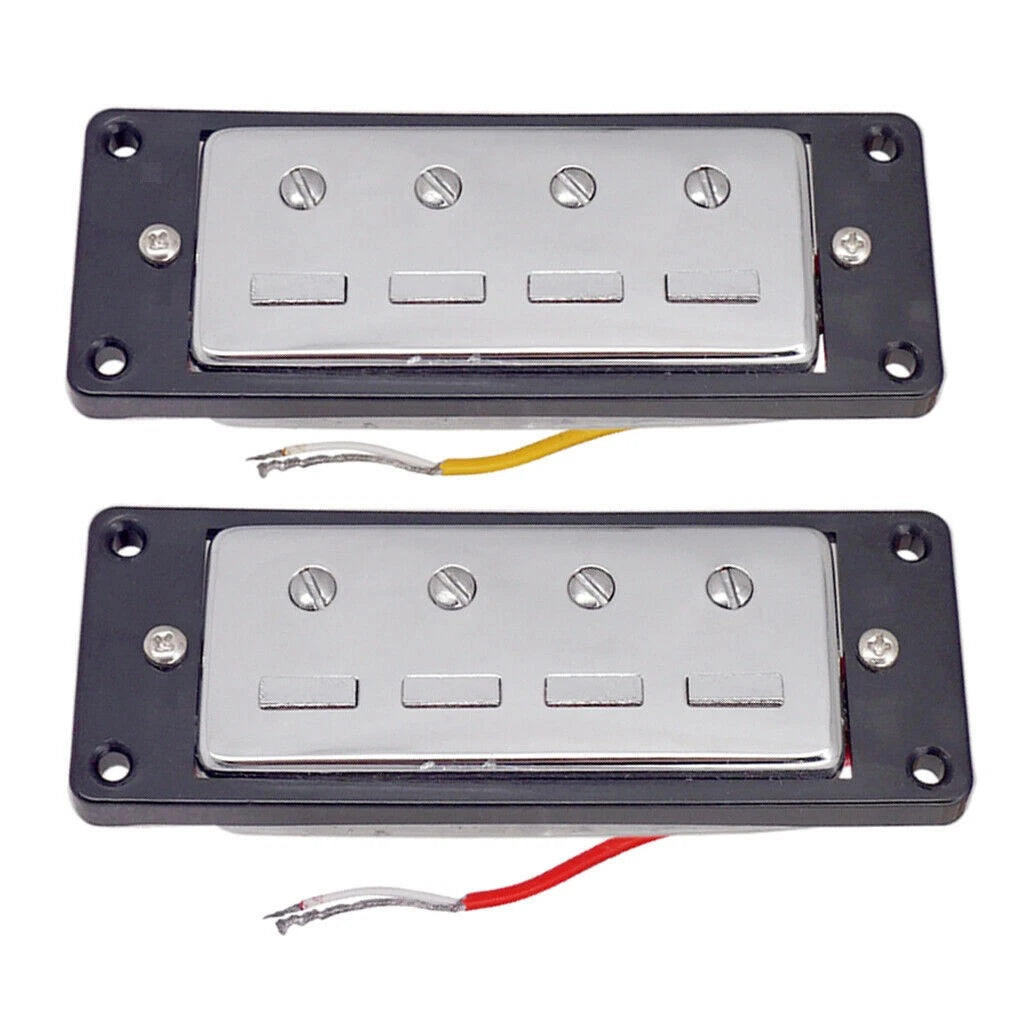 4-String Mini Humbucking Pickup Bridge&Neck Screws Set For Electric Bass Guitar