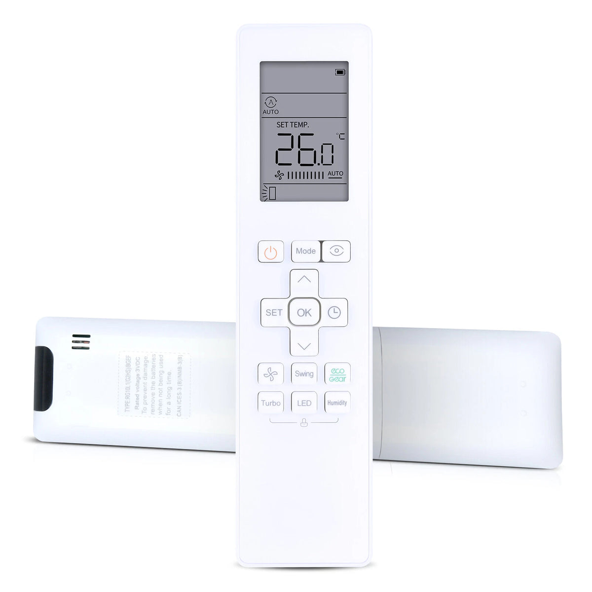 Remote Control For Senville AURA Series Mini Split Air Conditioner