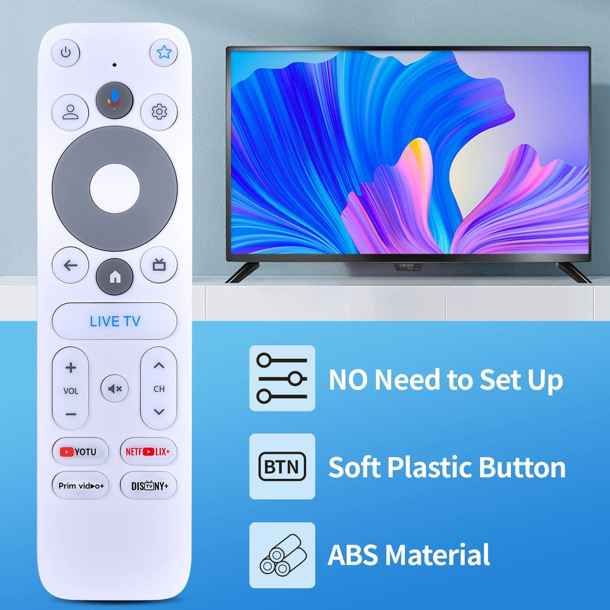 Voice Replacement Remote Control For THOMSON Google TV Go Cast 150