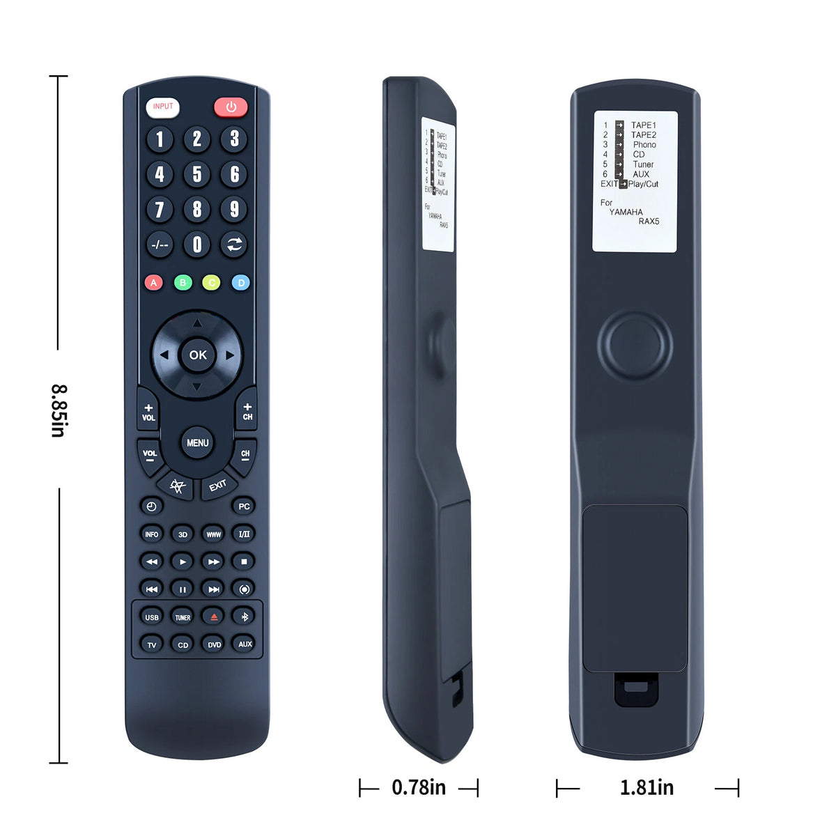 RAX5 VY75570 Replace Remote Control For Yamaha HiFi System AX892 AX890 AX590