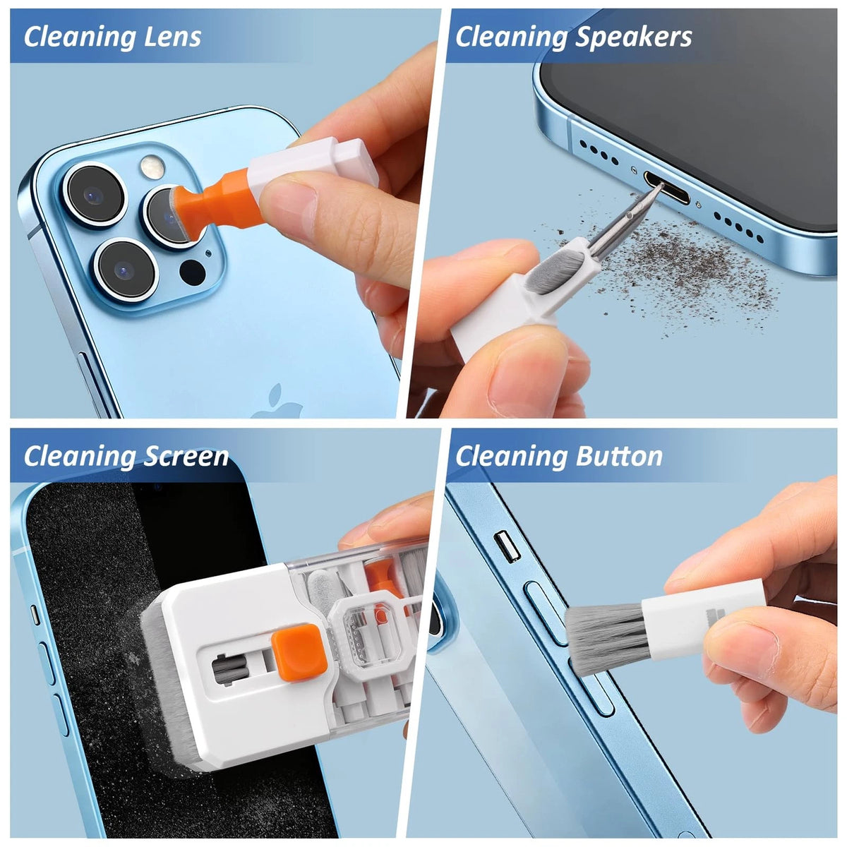 Ordilend Keyboard Cleaner & Laptop Cleaning Kit, All-in-1 for Computer White