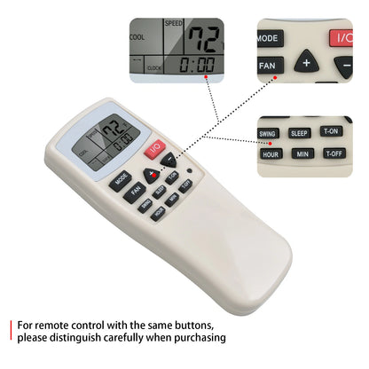 Remote Control For Soleus Air Conditioner HCB-P13HP-D HCB-R135-A-ID FE-08BA