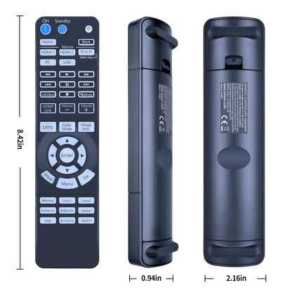 Replacement Remote Control For Epson Home Cinema 5050UB 4K Projector