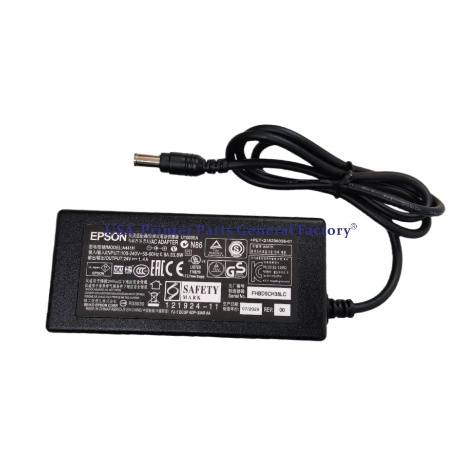 For Epson V500 V550 V750 V600 V700 V800 850 3170 AC Adapter Charger Power Supply