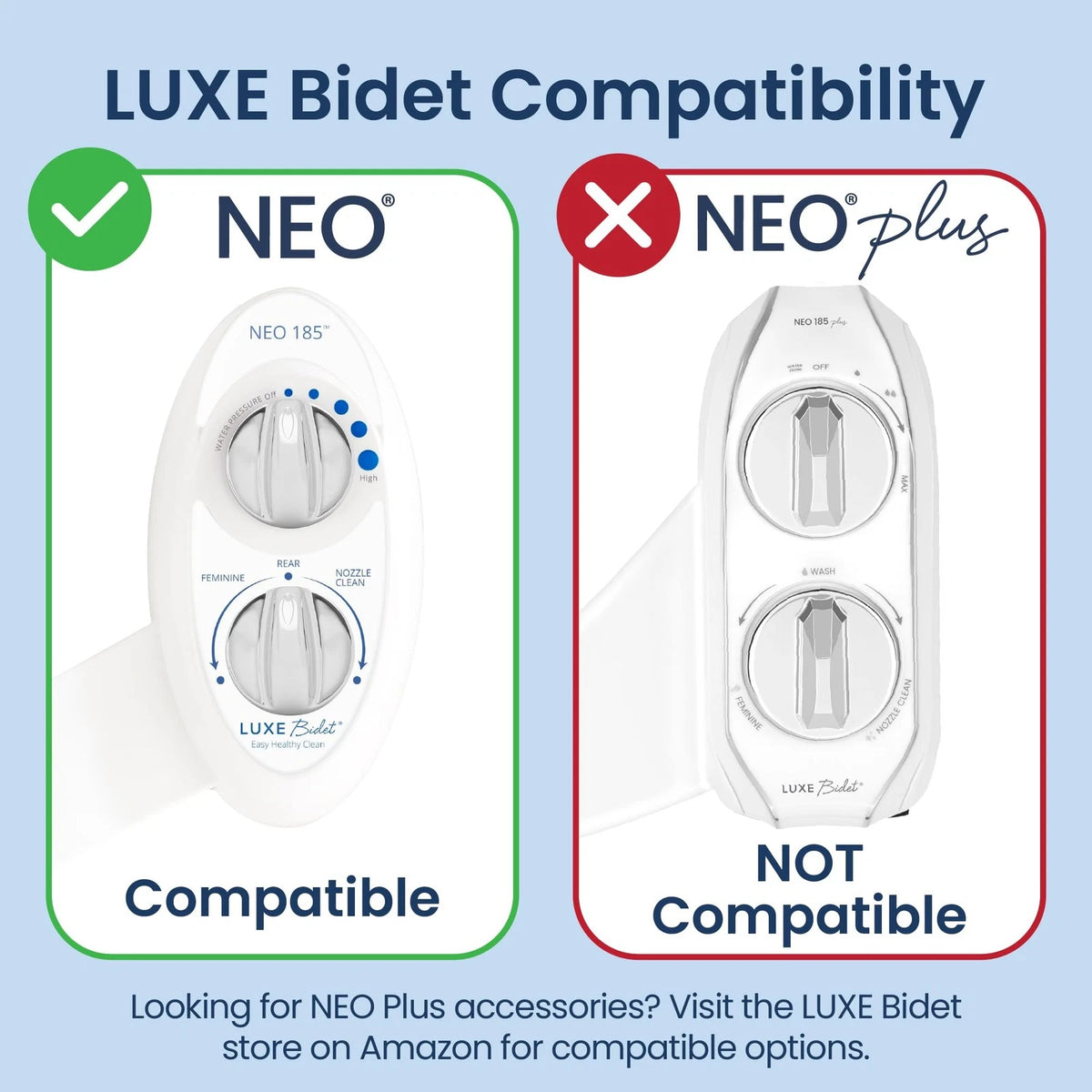LUXE Bidet 7/8" x x 1/2" Hybrid Metal & Plastic Cold 15/16", Nickle