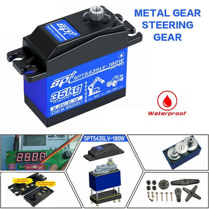 Gear Waterproof SPT 35KG Large Torque Digital Servo For RC Car SCX10 TRX4