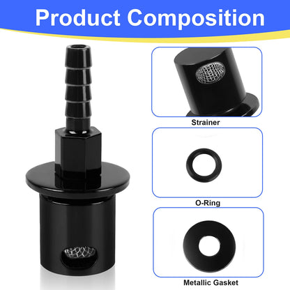 Fuel Tank Roll Over Vent Valve 5/16 Hose Barb Black
