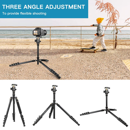 Professional DSLR Tripod for Photography - Tall, Lightweight & 76inch, Gold