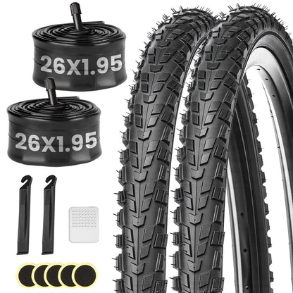 2 Pack Mountain Bike Tire Set,26x1.95-Inch Foldable 26x1.95", 26X1.95