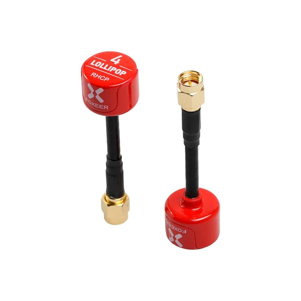 2pcs FOXEER FPV Antenna Lollipop 4 Updated Version 5.7GHz RHCP 2.5Dbi SMA Red