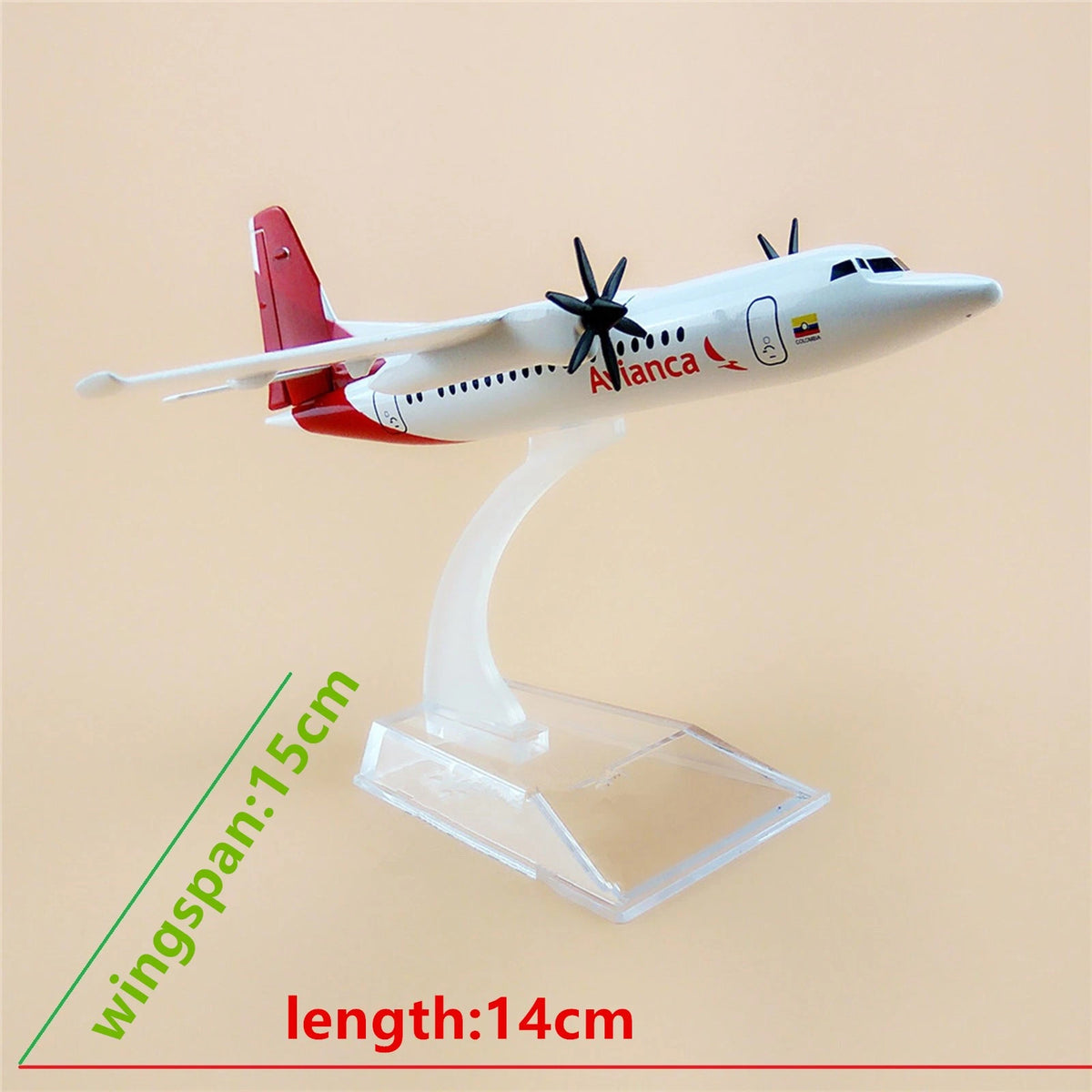 1:200 14cm Colombia Anca FOK F50 Airlines Plane Diecast Model Collection r