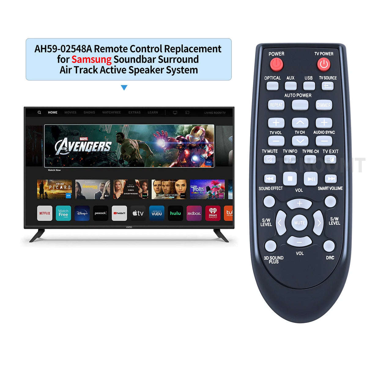 AH59-02548A Remote Control For Samsung Crystal Surround Air Track HW-F350 HWF355