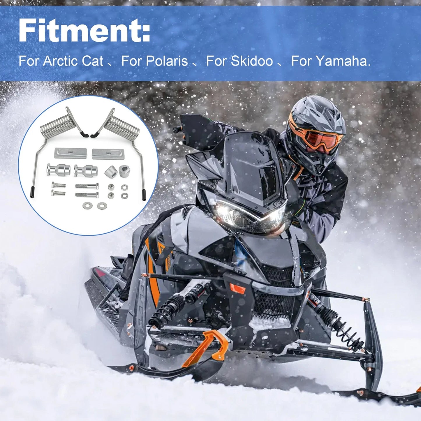 2.0 UNIVERSAL REVERSIBLE SNOWMOBILE ICE SCRATCHER BRACKET KIT FOR SKI-DOO