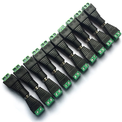 DAYKIT 10 Pairs 12V Male+Female 2.1x5.5MM DC Power Jack Plug 2.1x5.5MM, Black