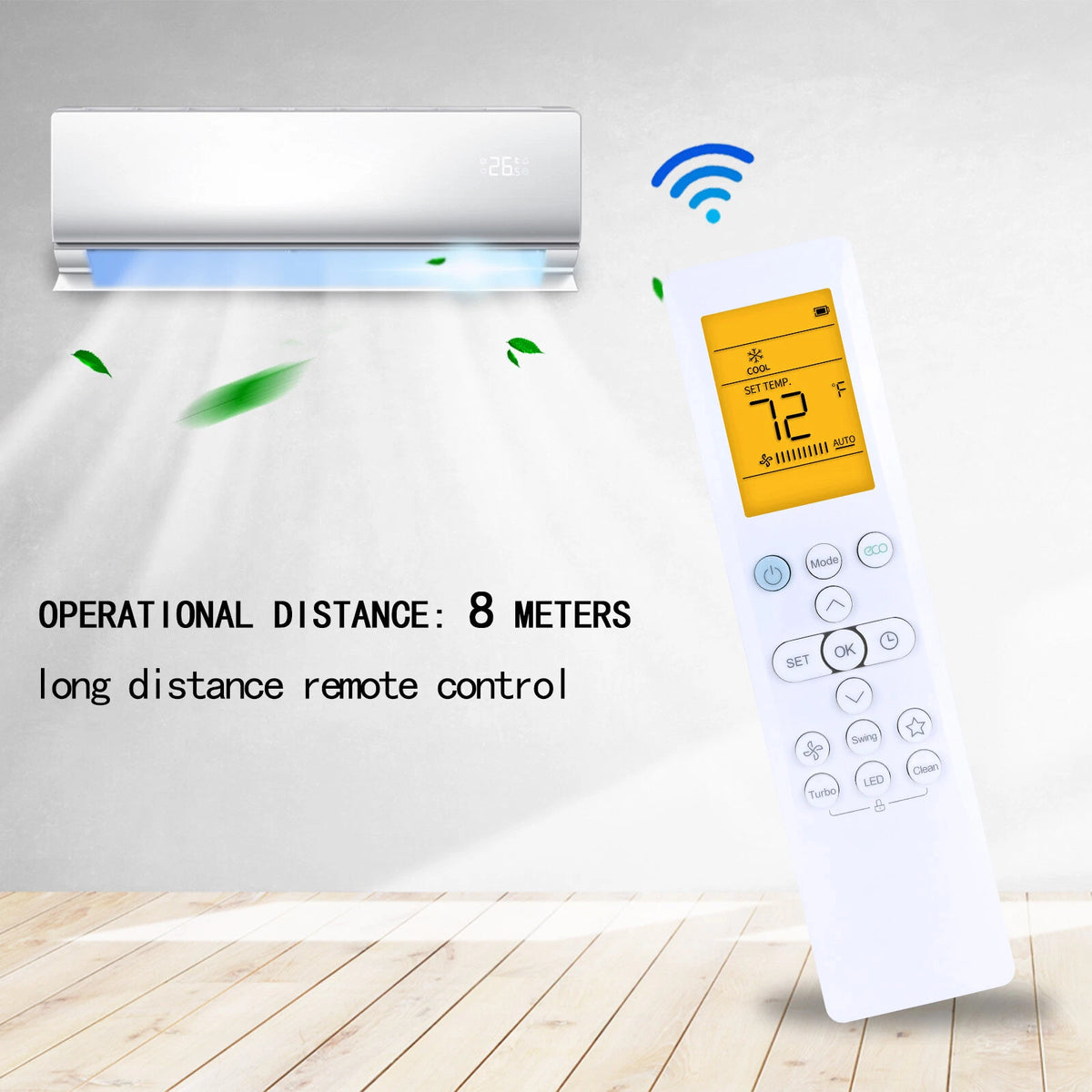 Remote Control For Senville LETO Series Mini Split Air Conditioner