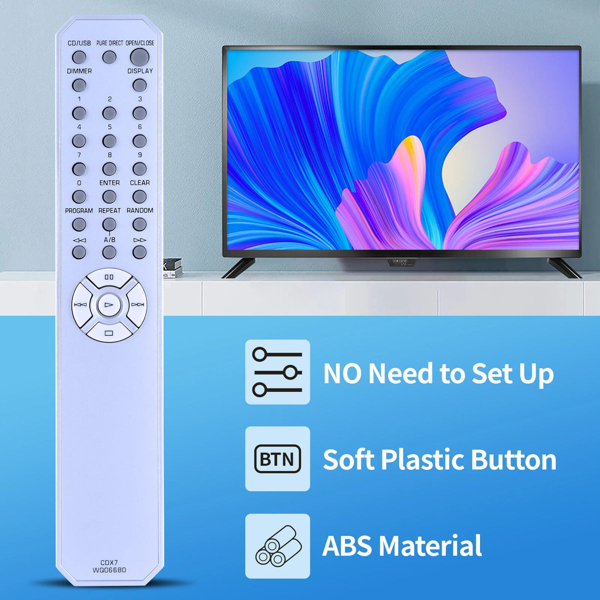 CDX7 WQ06680 Remote Control For Yamaha CDS700 CD-S700 CD-S700B CD-S700BL