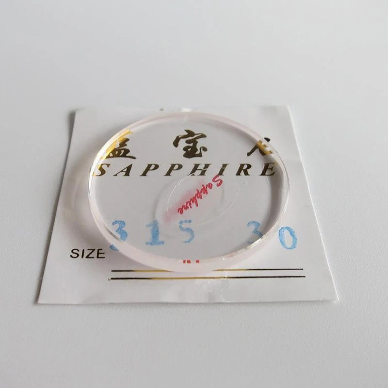 31.5mm Watch 3.0mm Thickness Watch Flat Sapphire Crystal Glass Watch Accessories