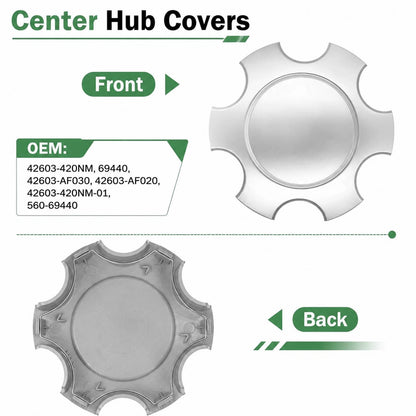 2 Pack Wheel Center Hub Covers 69440 Snap-On ABS Fits for Toyota Tundra 03-06
