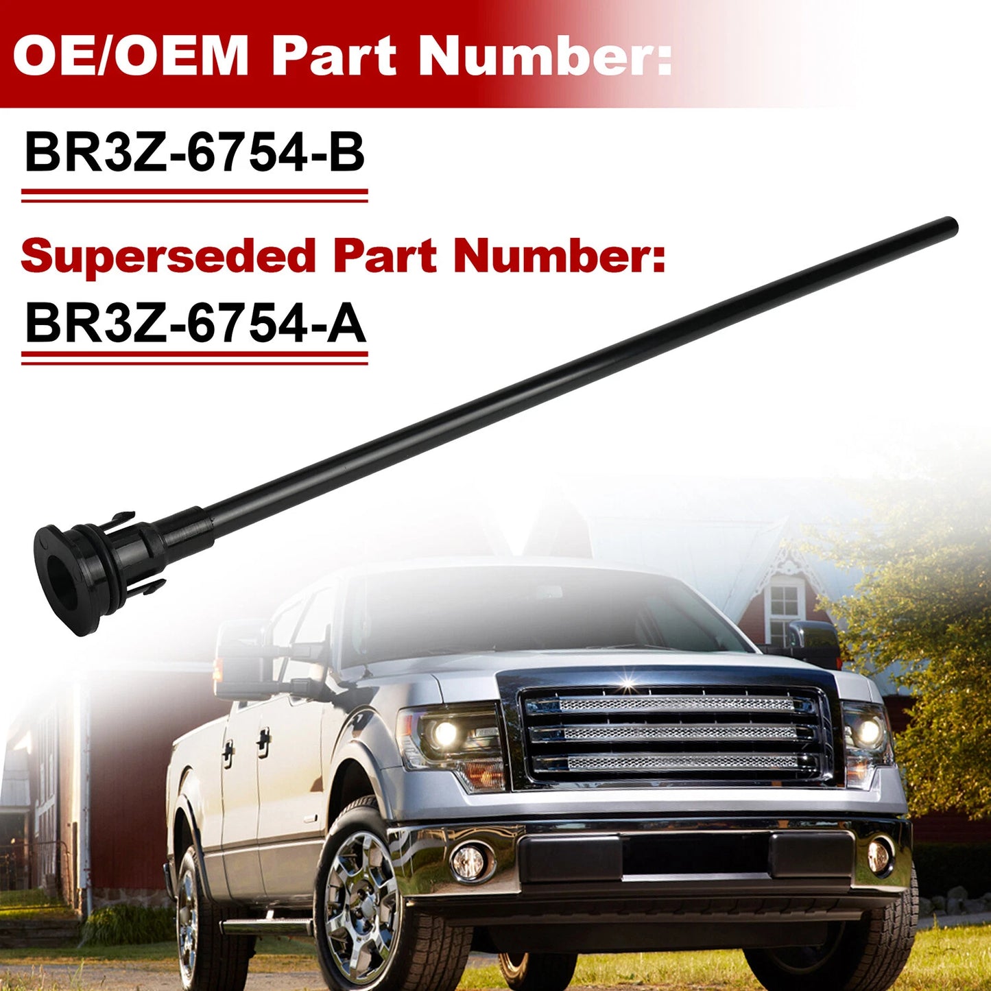 For 2011-14 F-150 & Mustang 5.0L Engine Oil Indicator Dipstick Tube BR3Z-6754-B