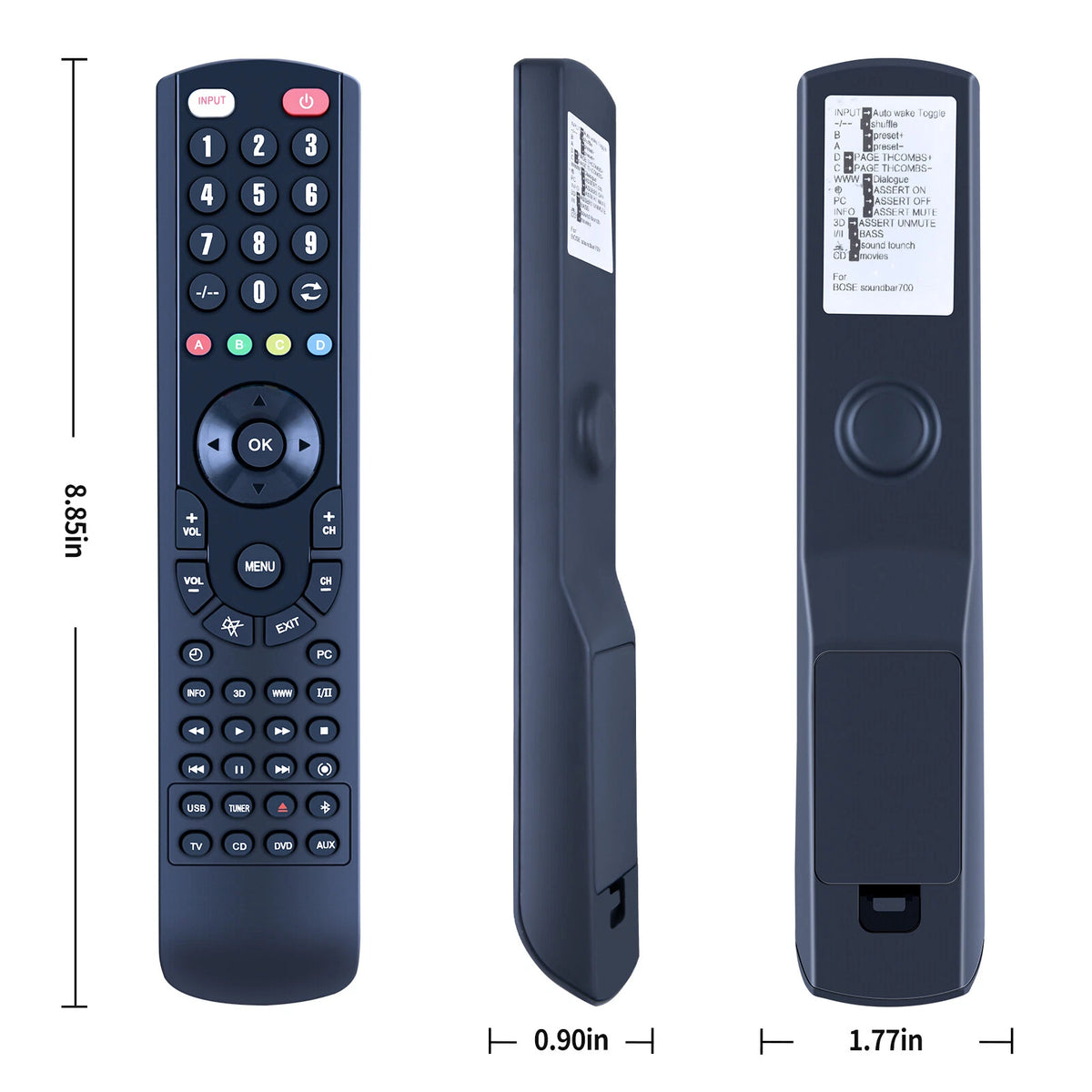 For Bose Smart Soundbar 700 Replacement Remote Control