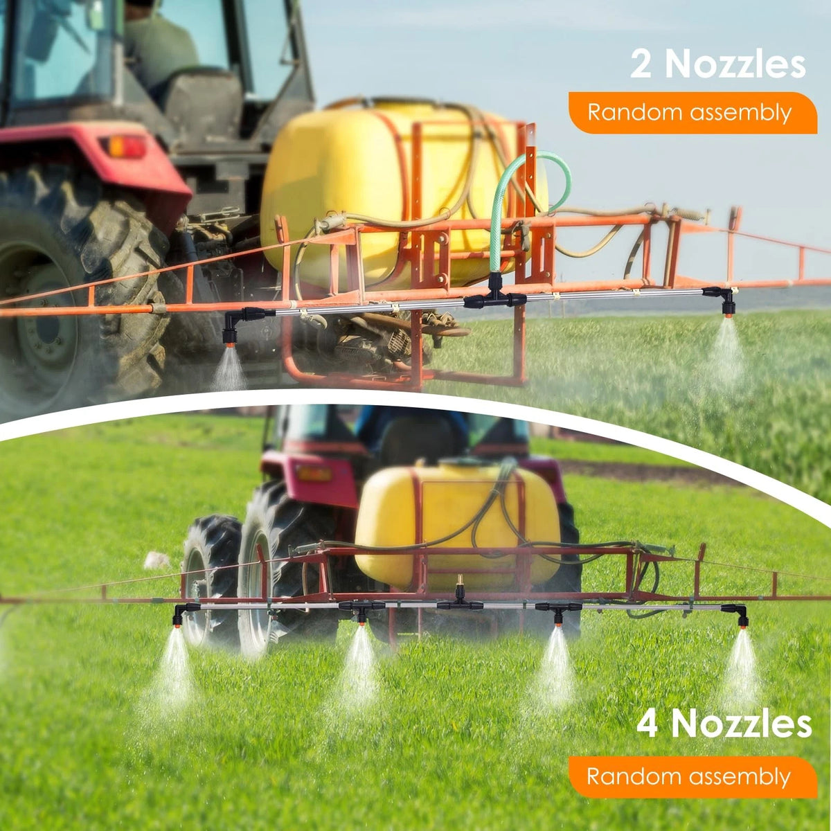 Metal Sprayer Boom Wand with 3 Flow Rate Nozzles Medium,