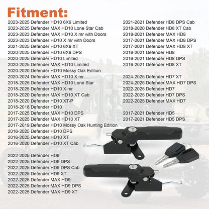 Front Deluxe Door Locks Upgrade Kit For Can-Am Defender 2017-2025 715009951