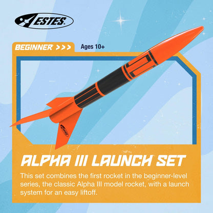 Estes 1427 Alpha III 12.3 inches x 0.98 x inches, Black,orange