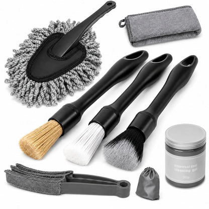 Viewmax 8PCS Car Interior Detailing Kit, Gifts for Men 8PCS, Gray
