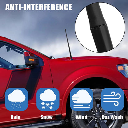 13 Inch Flexible Rubber Antenna Replacement for Wrangler JK/JL, ['black']