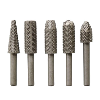 5pcs 6cm Metal Cutter Drill Bits Rotary Bits Rasp For Steel Grinding Carving F