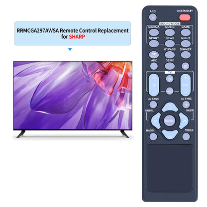 RRMCGA297AWSA Remote Control For Sharp Soundbar HT-SB40 HT-SB60